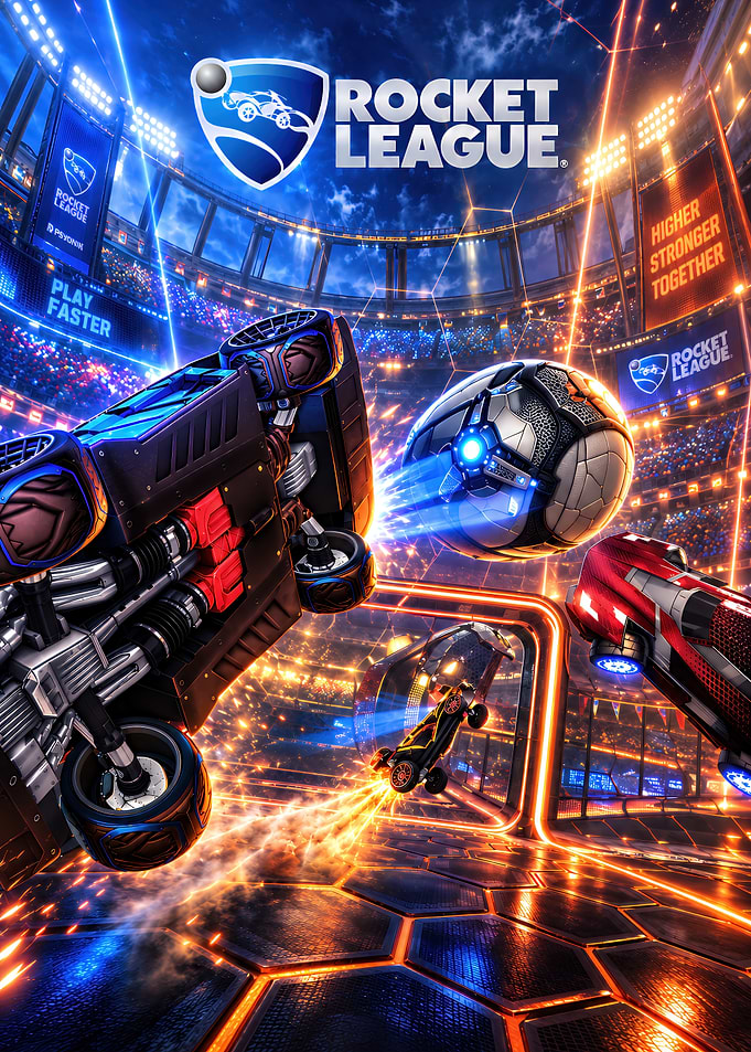 Rocket League Competitive Arena Action