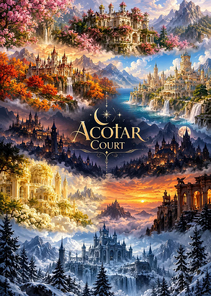 ACOTAR Court Fantasy Landscape Collage