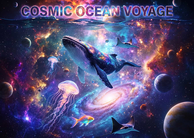 Cosmic Ocean Voyage Space Art
