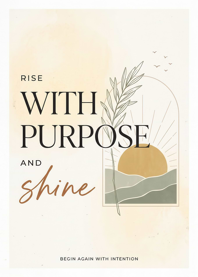Rise With Purpose Inspirational Wall Art