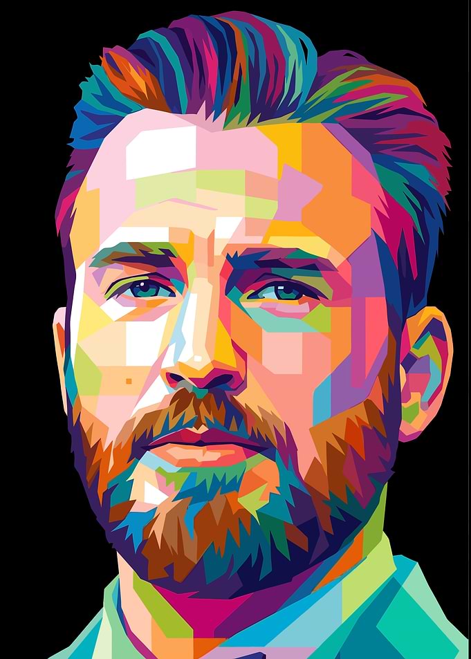Chris Evans Pop Art Portrait