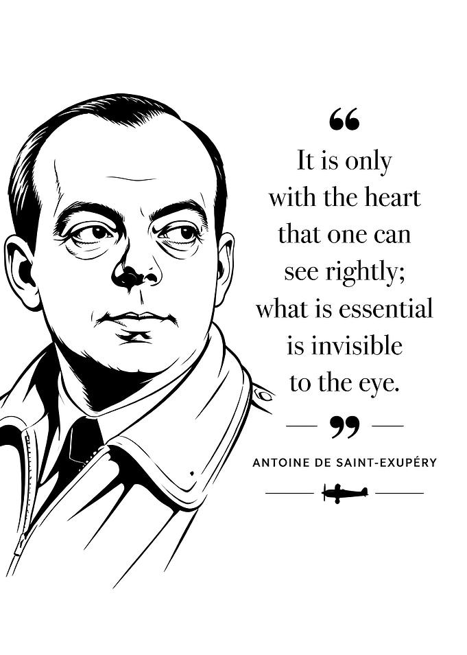 Antoine de Saint-Exupéry Quote Poster