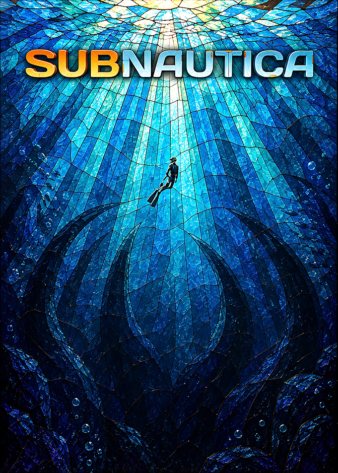 Subnautica Stained Glass Style Poster