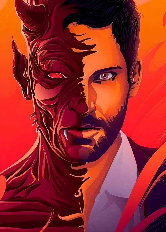 Lucifer Morningstar Dual Identity Portrait