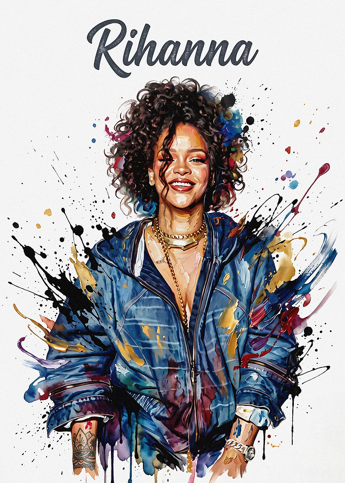 Rihanna Portrait Art