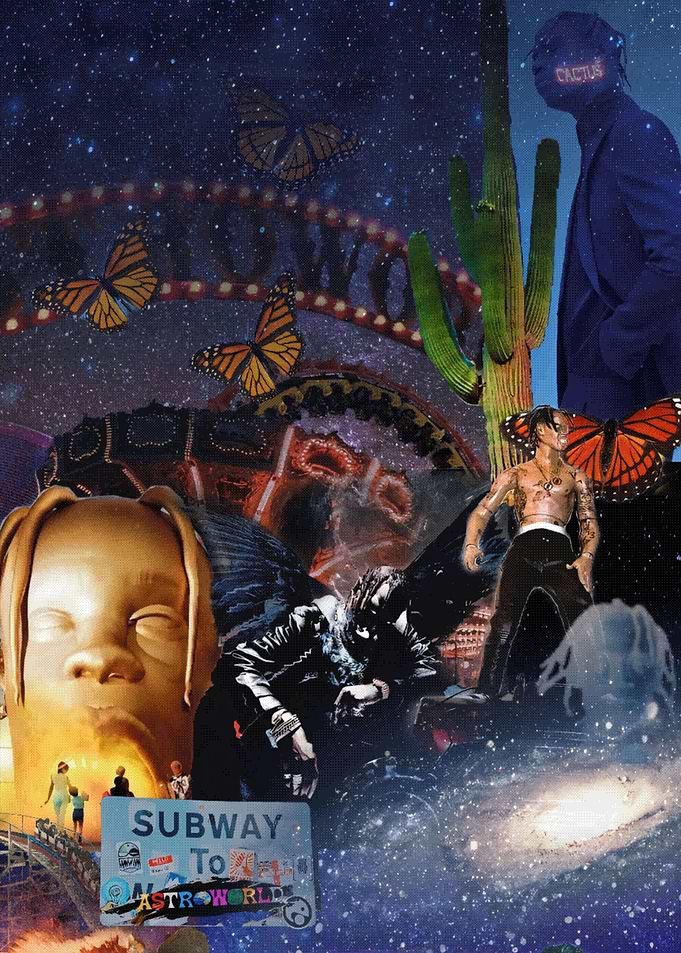 Travis Scott Astroworld Collage Art