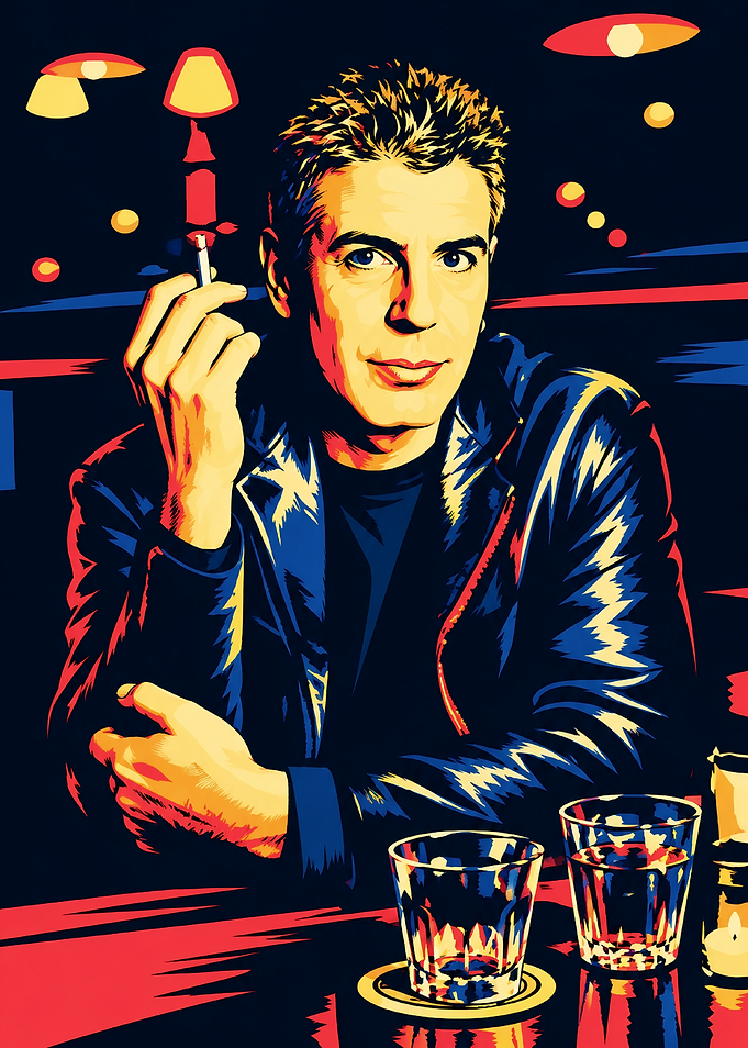 Anthony Bourdain Pop Art Portrait