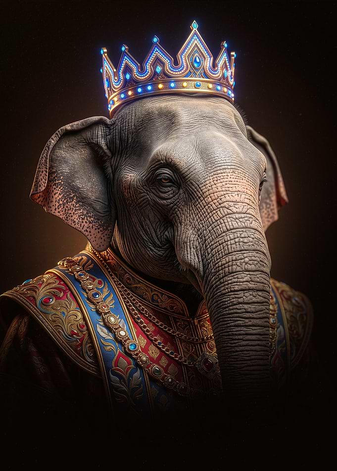 Royal Elephant King Portrait