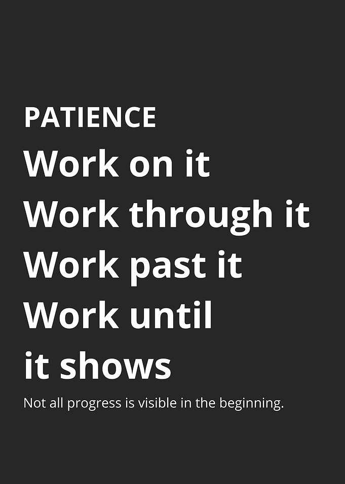 Patience Inspirational Quote Poster