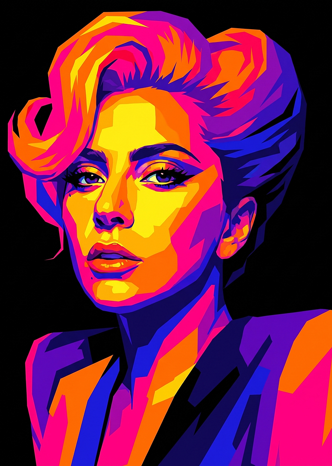 Lady Gaga Pop Art Portrait