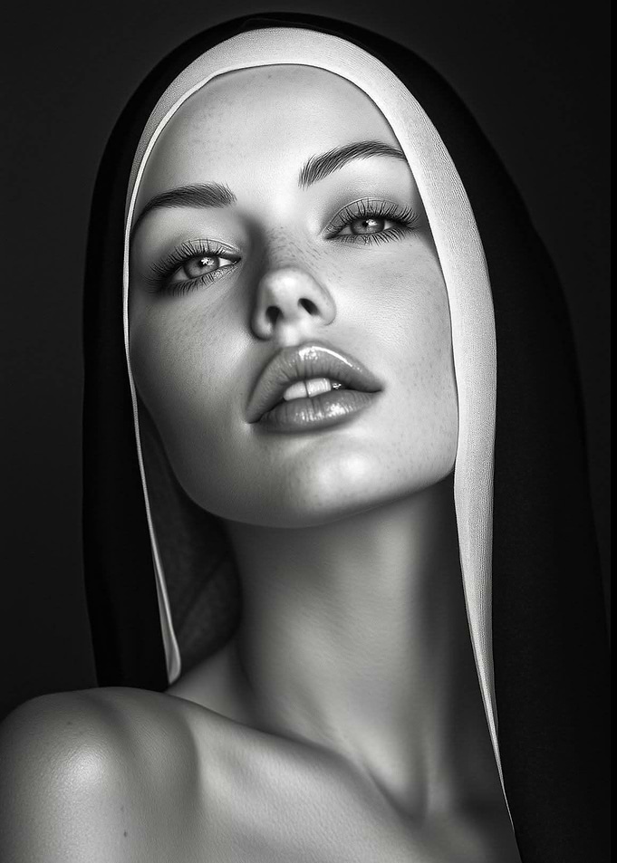 Portrait of a Beautiful Nun