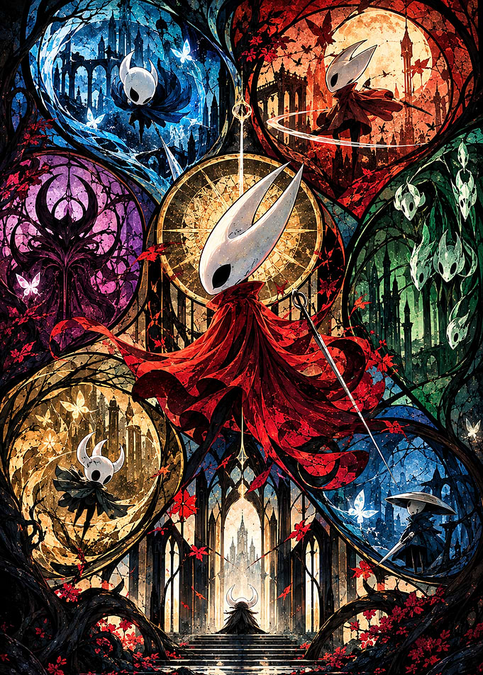 Hollow Knight Stained Glass Art