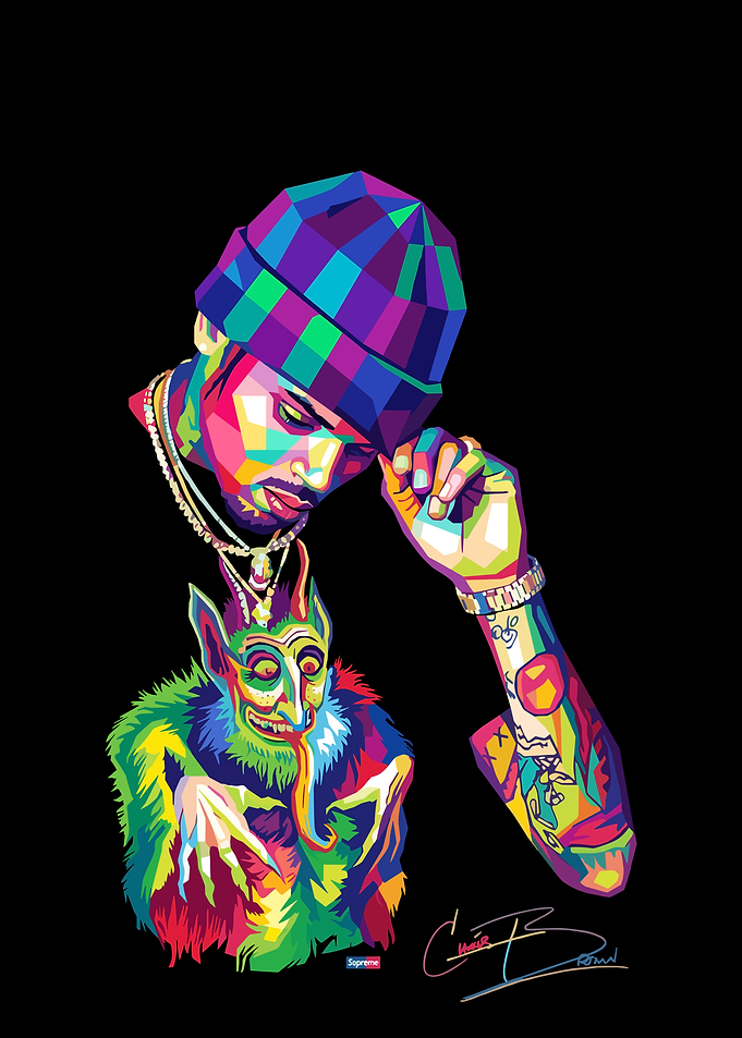 Chris Brown Pop Art Portrait