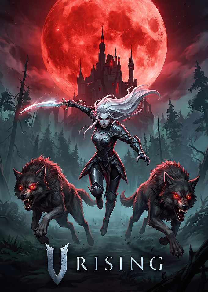V Rising Vampire Warrior Poster