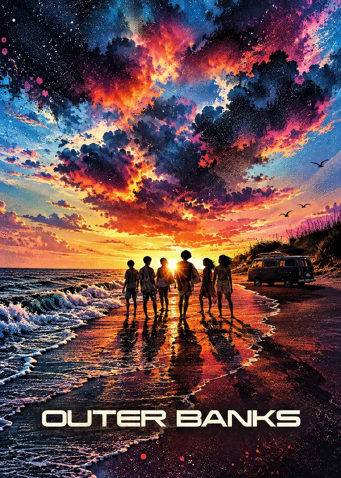 Outer Banks Sunset Beach Poster