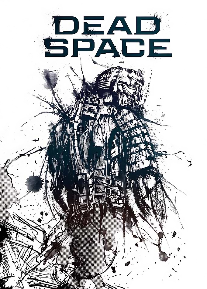 Dead Space Isaac Clarke Ink Illustration