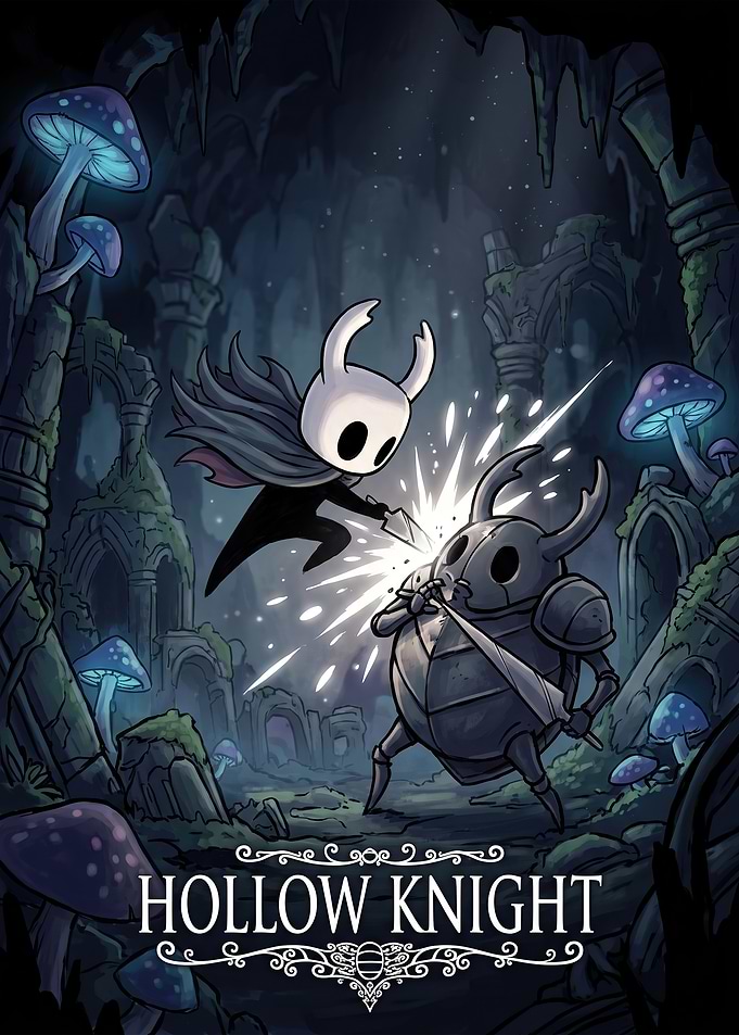 Hollow Knight Combat Scene Poster