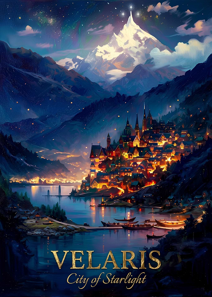 Velaris City of Starlight Fantasy Landscape
