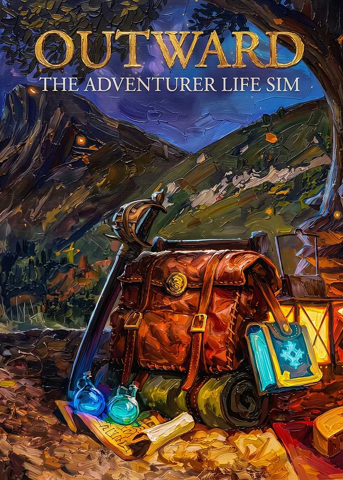 Outward The Adventurer Life Sim Poster