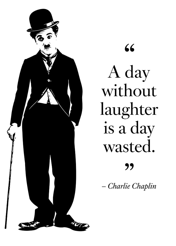 Charlie Chaplin Inspirational Quote Poster