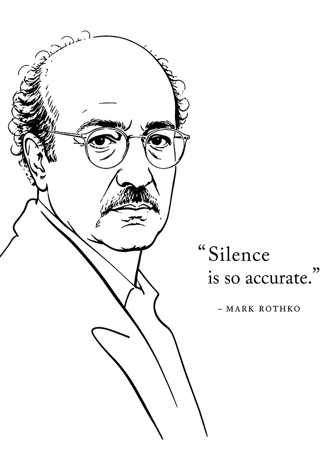 Mark Rothko Quote Minimalist Portrait