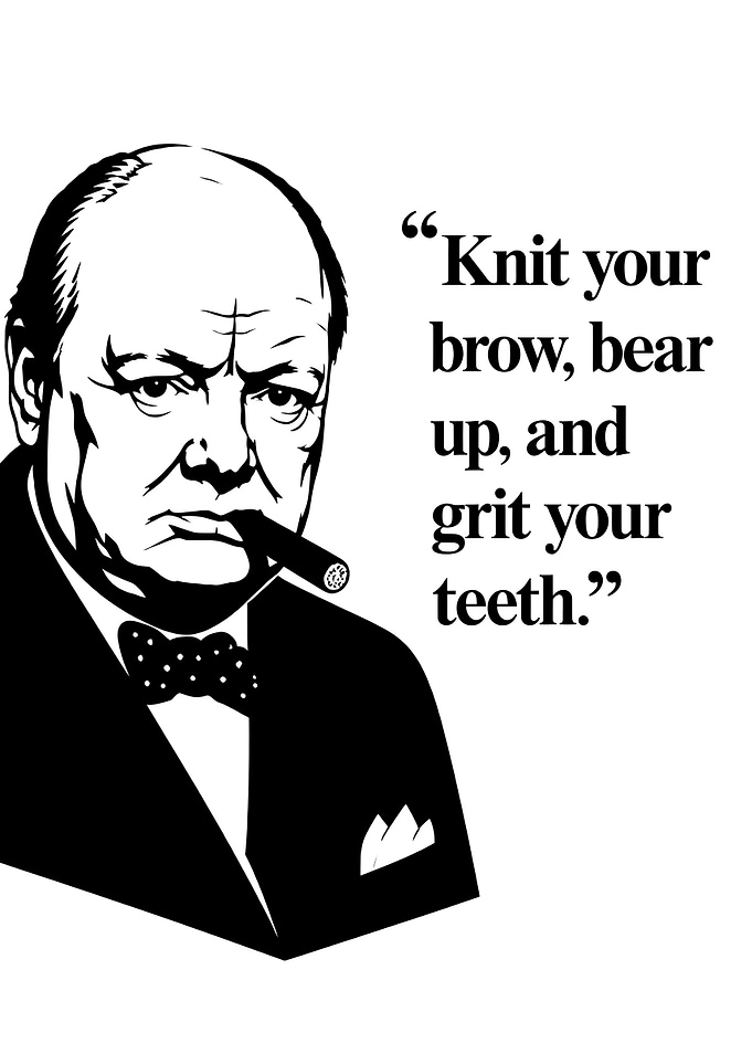 Winston Churchill Inspirational Quote Poster