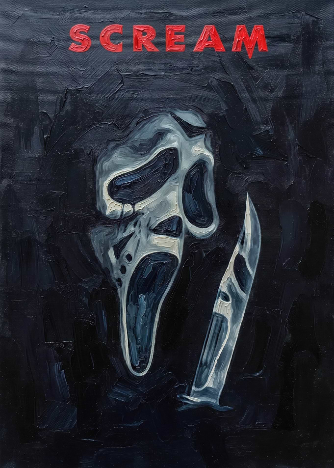 Scream Ghostface Oil Painting