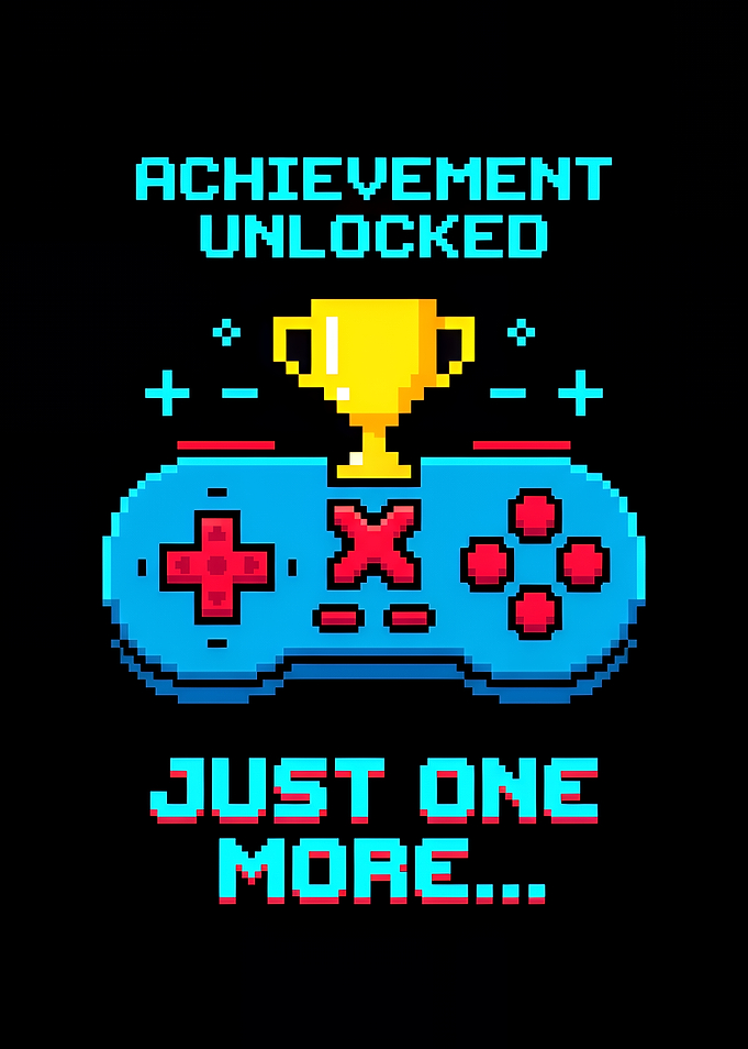 Achievement Unlocked Gaming Pixel Art