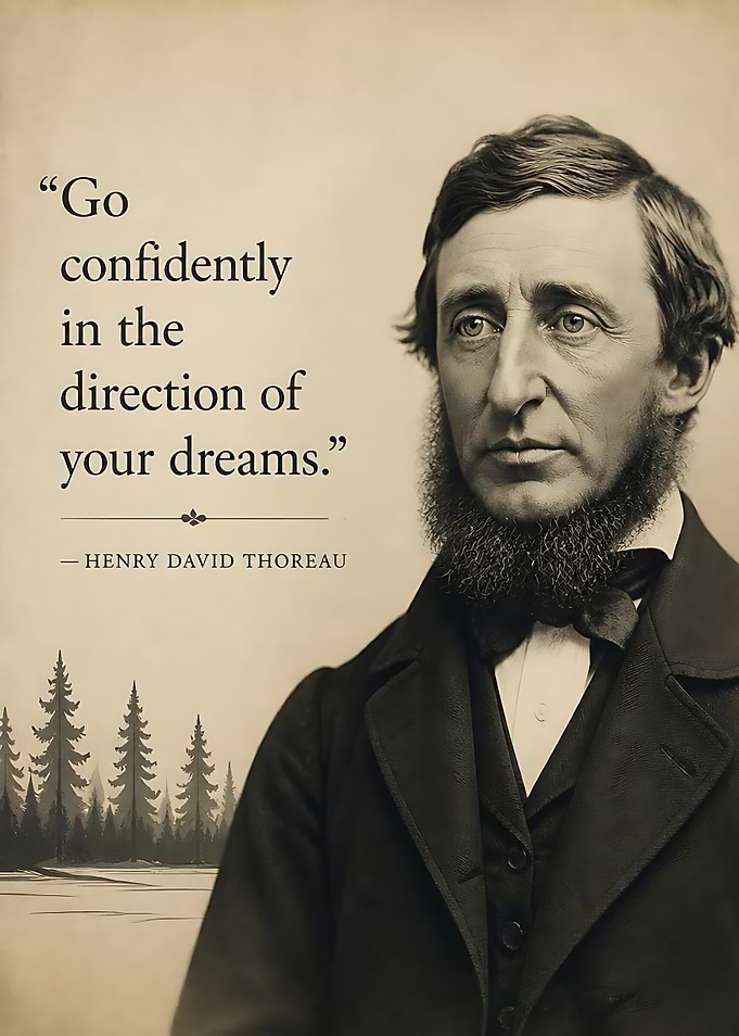 Henry David Thoreau Inspirational Quote Poster