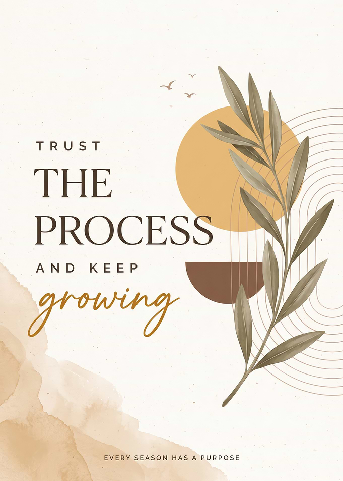 Trust the Process Inspirational Wall Art