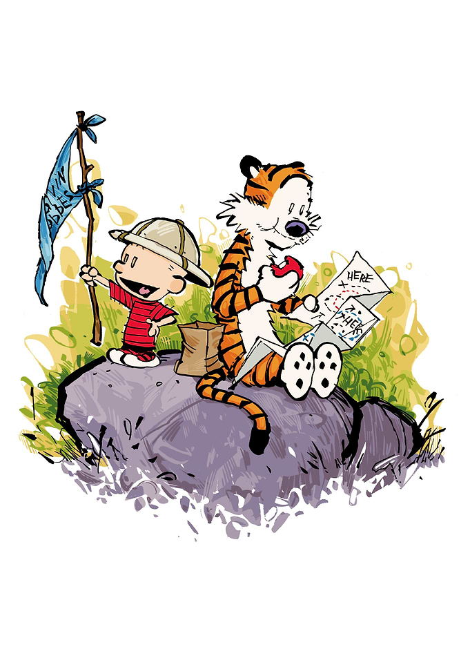 Calvin and Hobbes Exploring Together