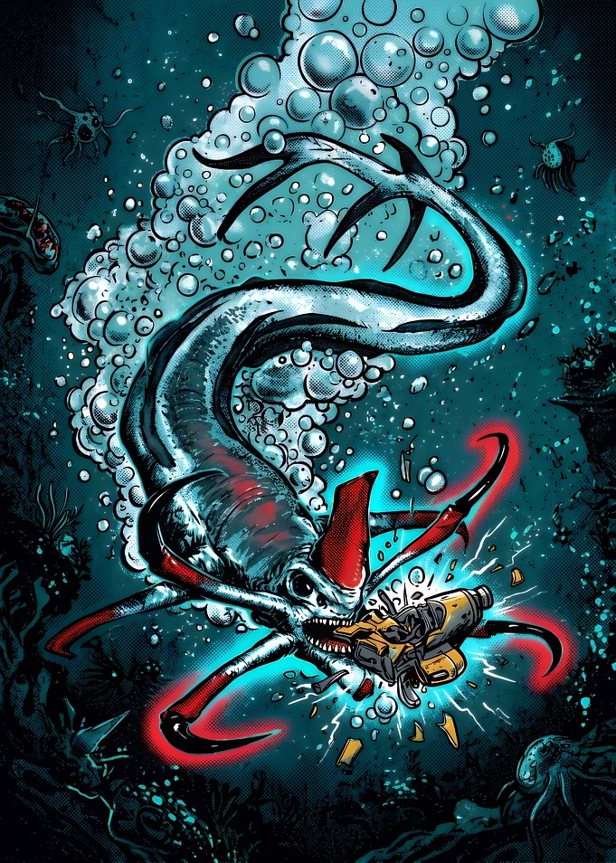 Reaper Leviathan Attacking Submarine