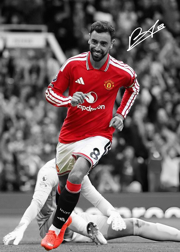 Bruno Fernandes Action Shot Poster