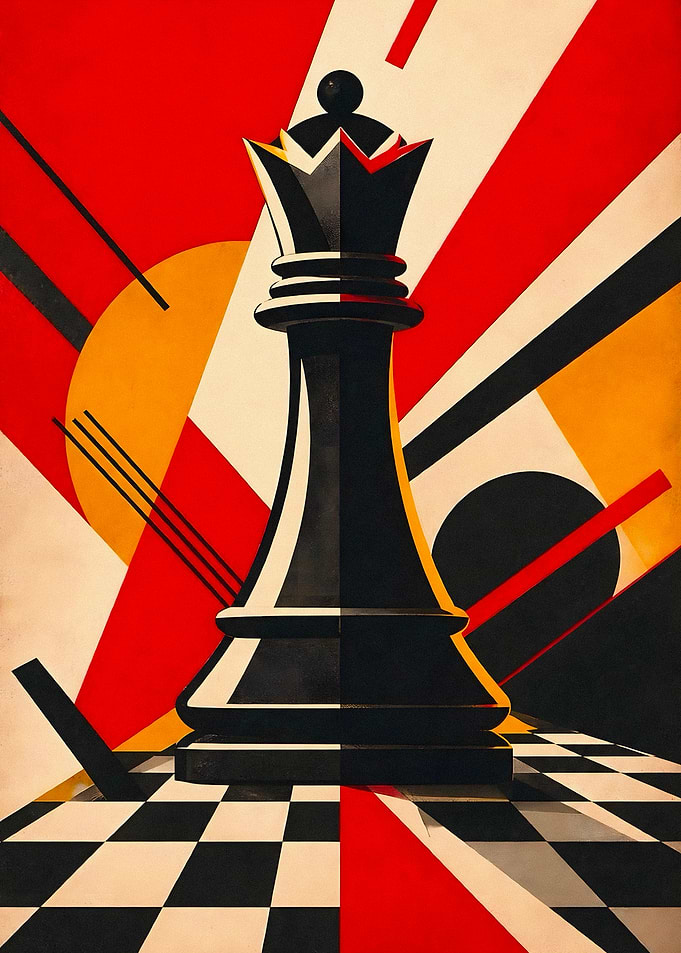 Constructivist Chess Queen Art