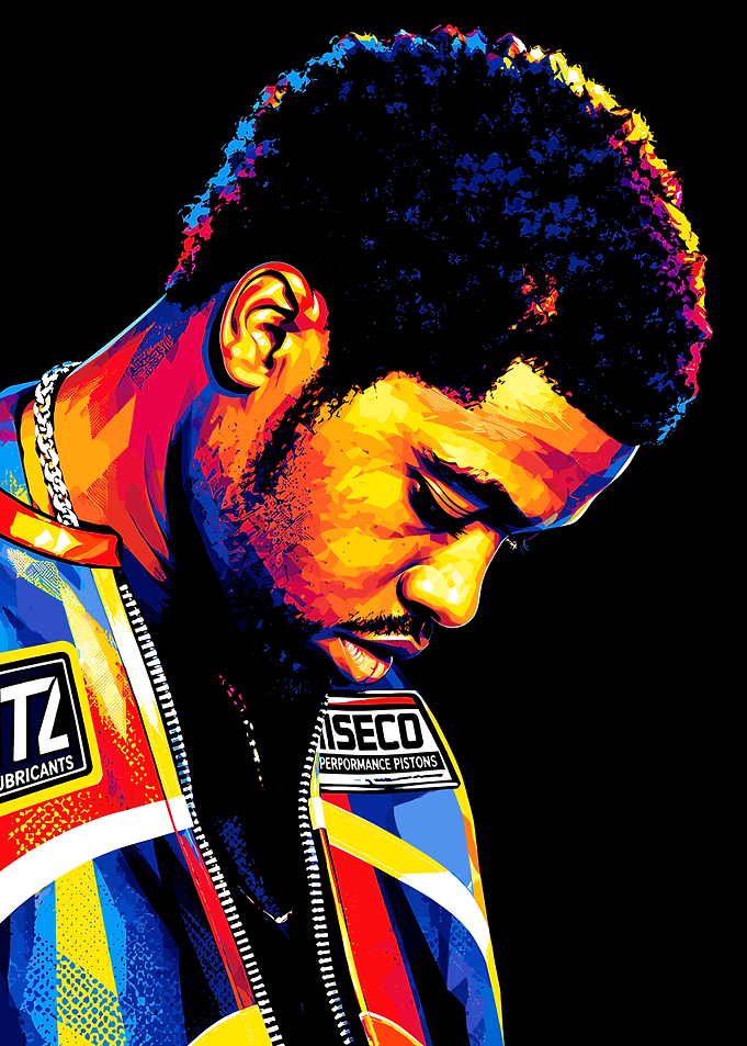Pop Art Portrait of Kid Cudi