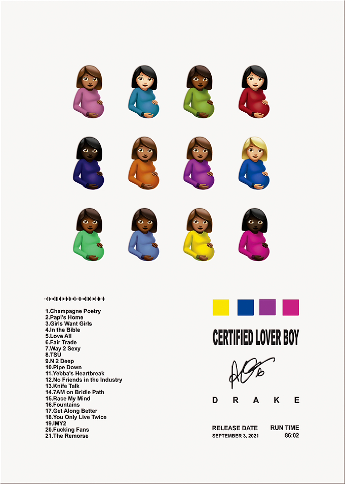 Drake Certified Lover Boy Album Poster