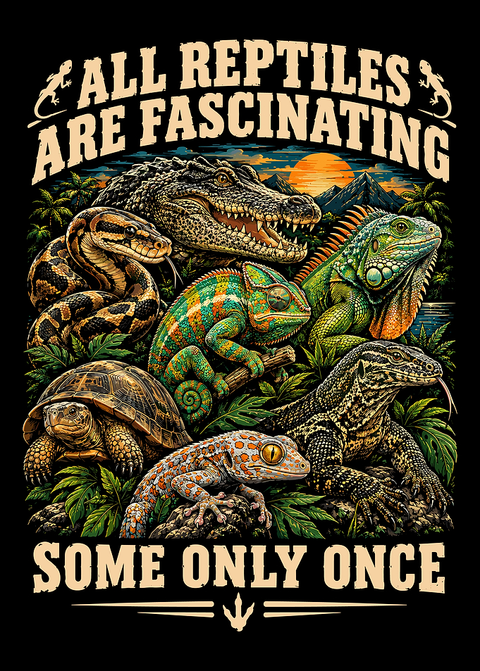 All Reptiles Are Fascinating Funny Design