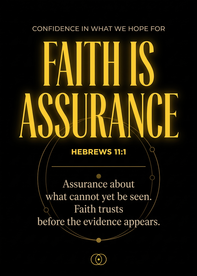 Faith Is Assurance Bible Verse Poster