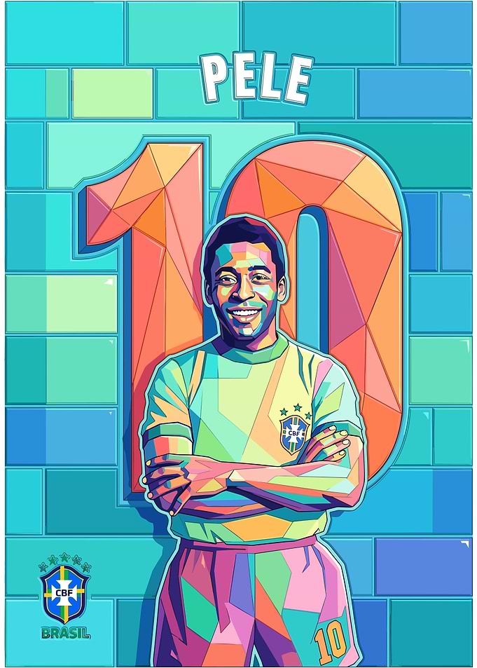 Pele Pop Art Poster