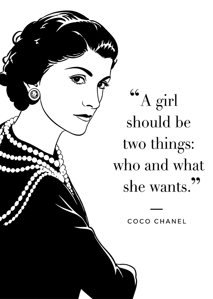 Coco Chanel Inspirational Quote Poster