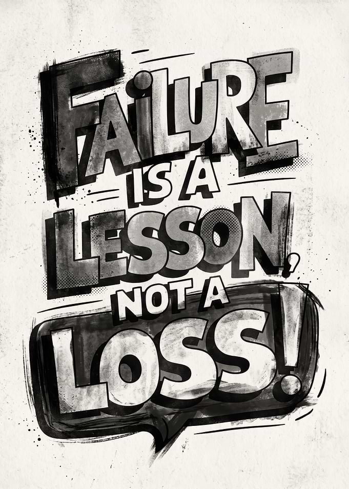 Failure Is A Lesson Motivational Poster