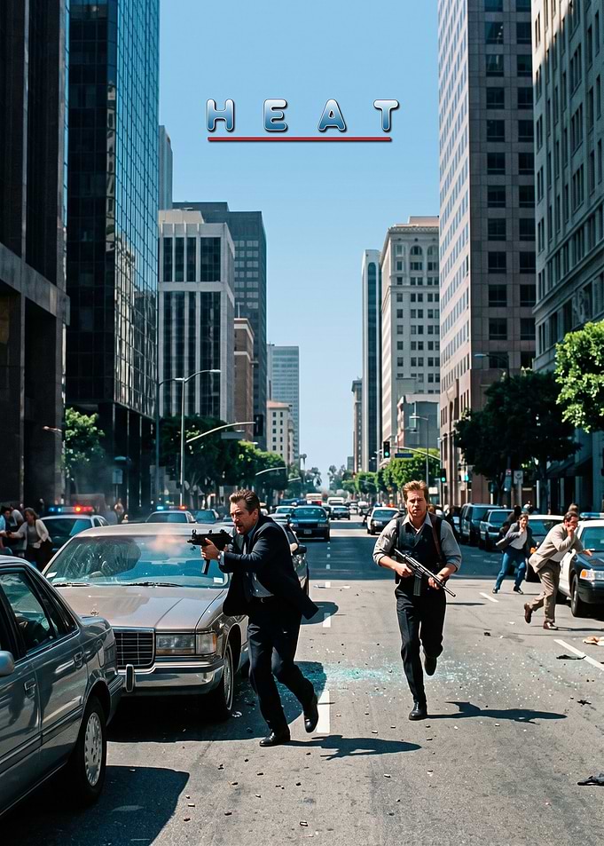 Heat Movie Poster Shootout Scene