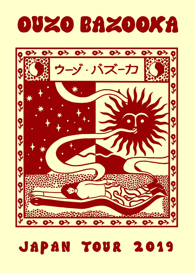 Ouzo Bazooka Japan Tour 2019 Poster