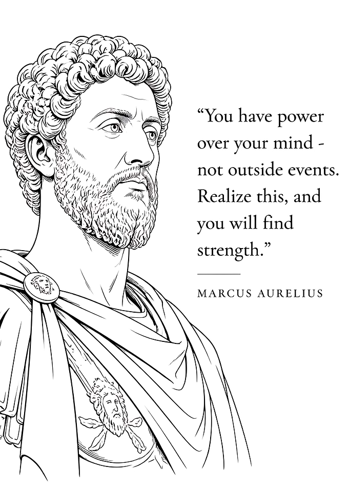 Marcus Aurelius Stoic Quote Poster