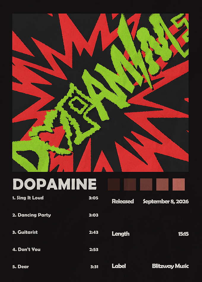 D.O. - Dopamine Music Album Tracklist Poster