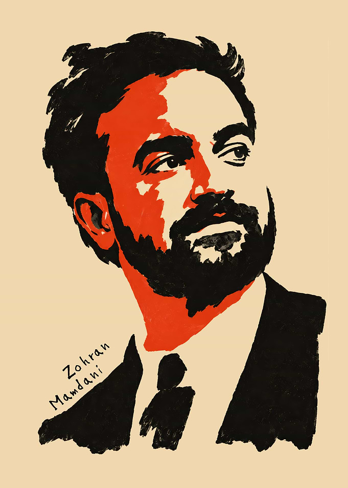 Zohran Mamdani Pop-Art Portrait