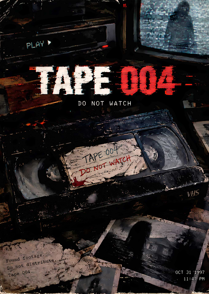 Tape 004 Found Footage Horror Poster