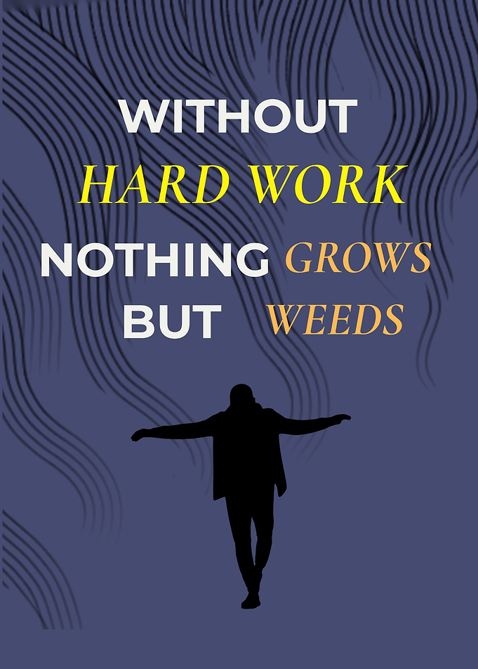 Inspirational Hard Work Quote Poster