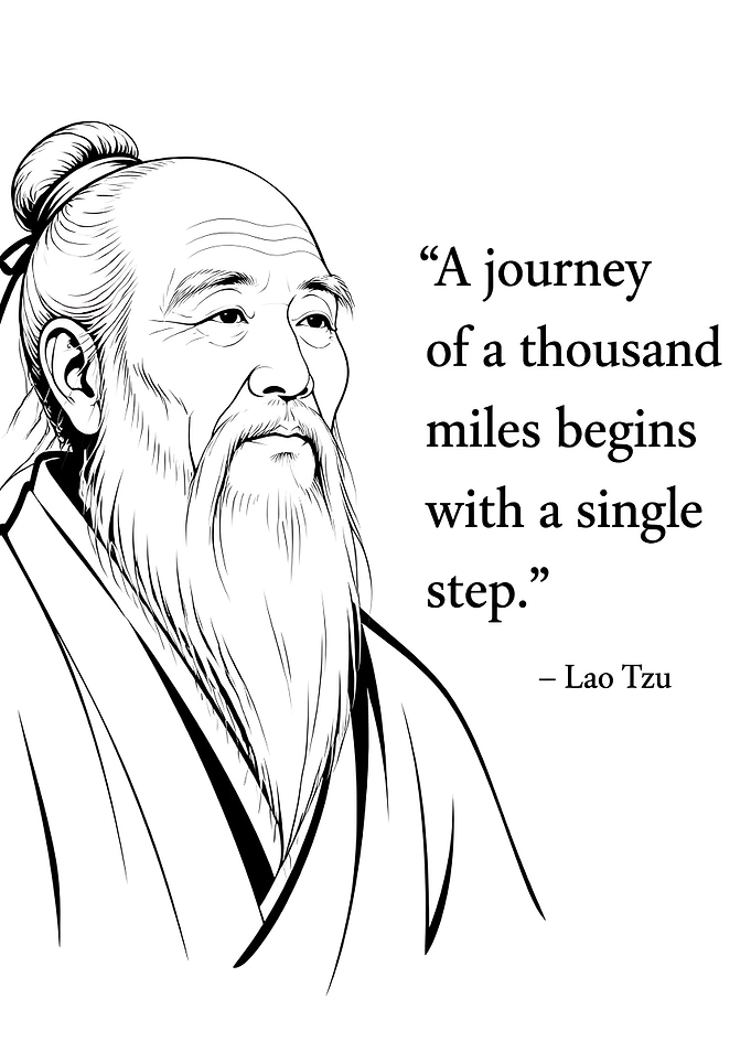 Lao Tzu Inspirational Quote Illustration