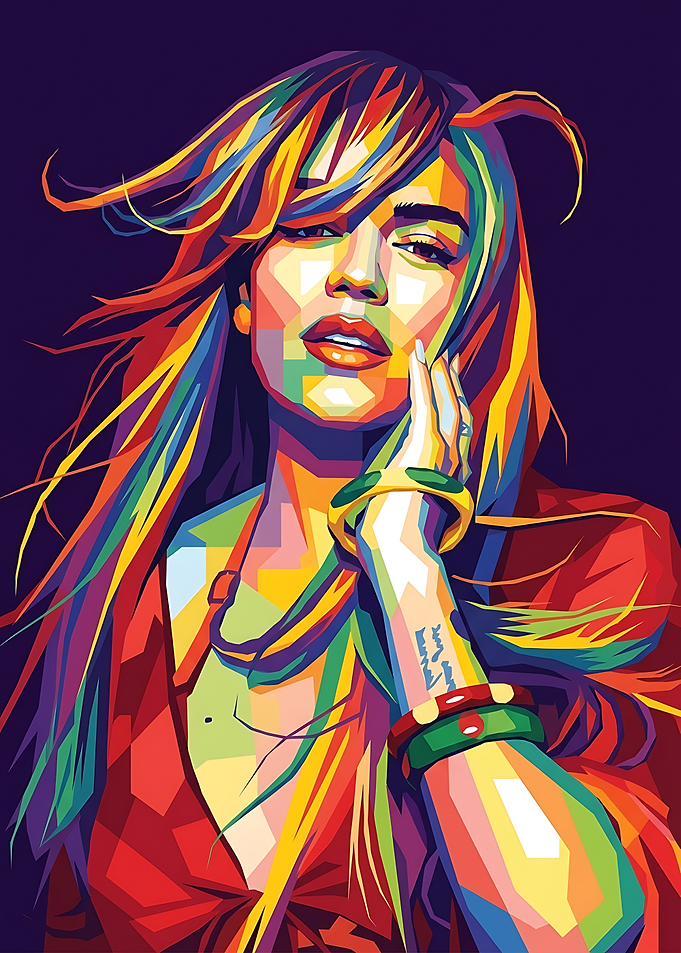 Karol G WPAP Pop Art Portrait